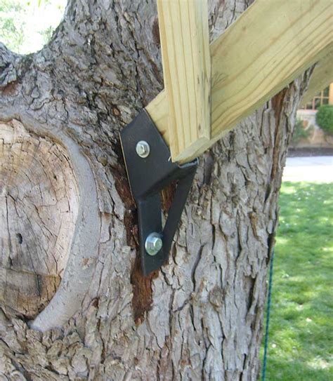 metal brackets for tree houses|floating tree house brackets.